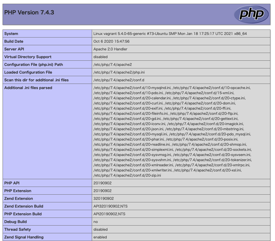 PHP7.4のまま